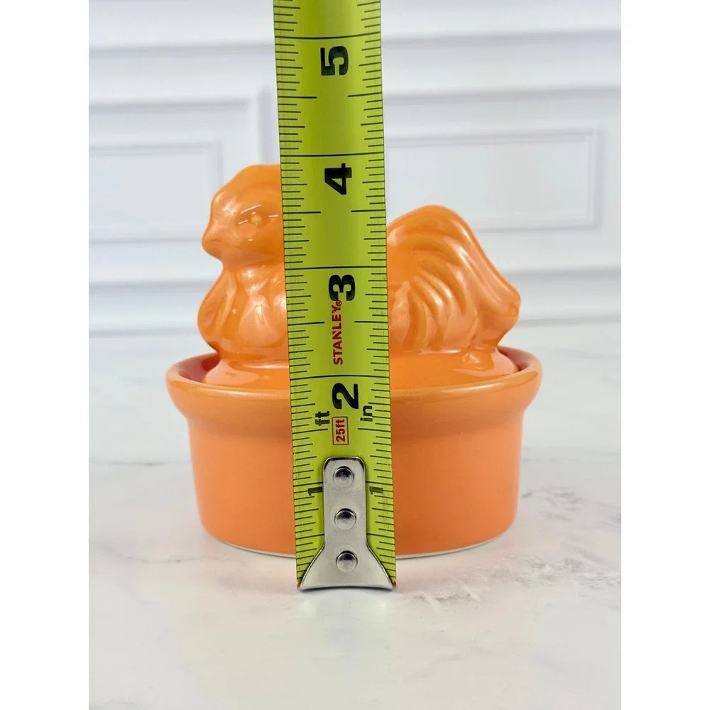 VTG BIA Orange Hen Chicken Ramekin 